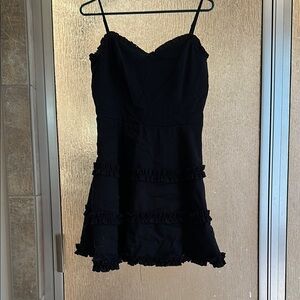Altar'd State Black Mini Sundress Sweetheart Neckline